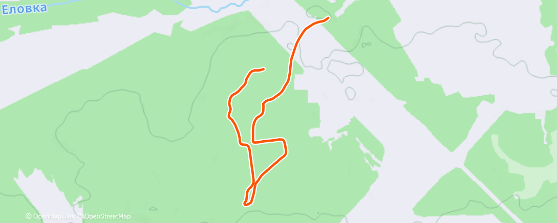 Map of the activity, Северный лыжный заезд (день)