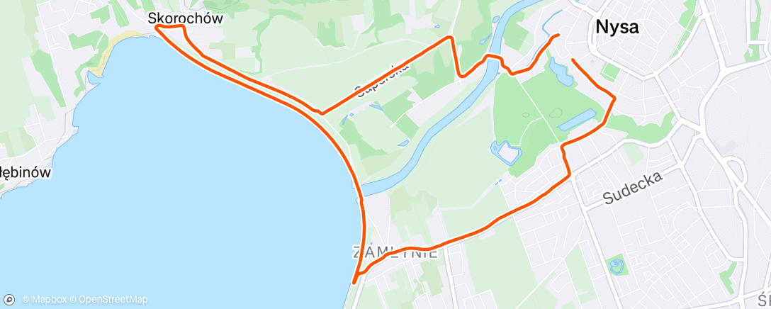 Map of the activity, Afternoon Run