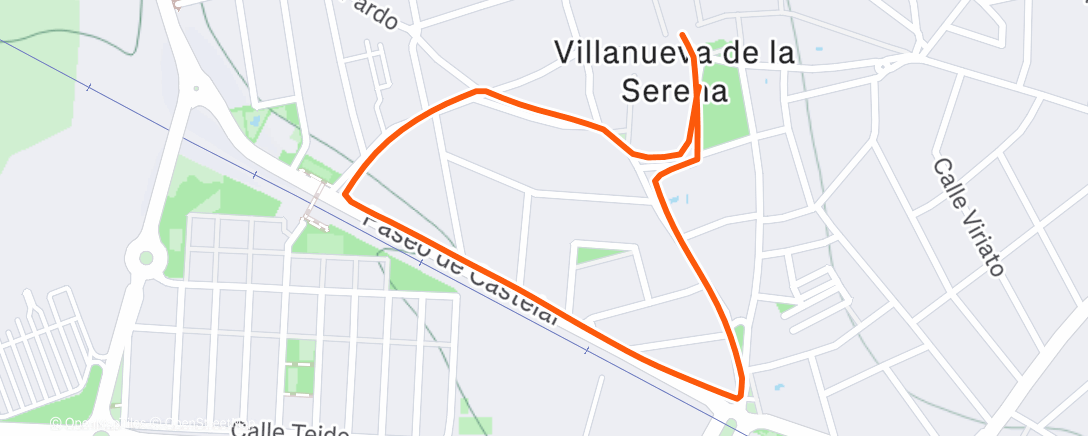 Map of the activity, Carrera a la hora del almuerzo