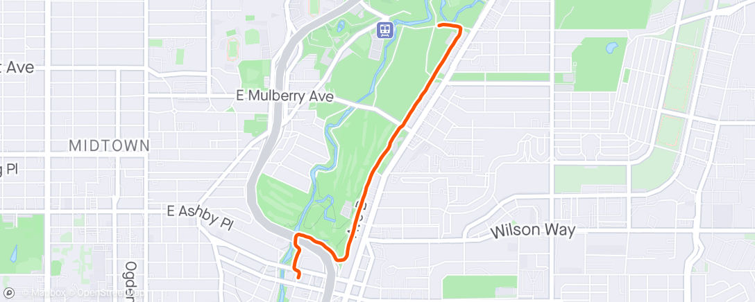 Map of the activity, Morning Run