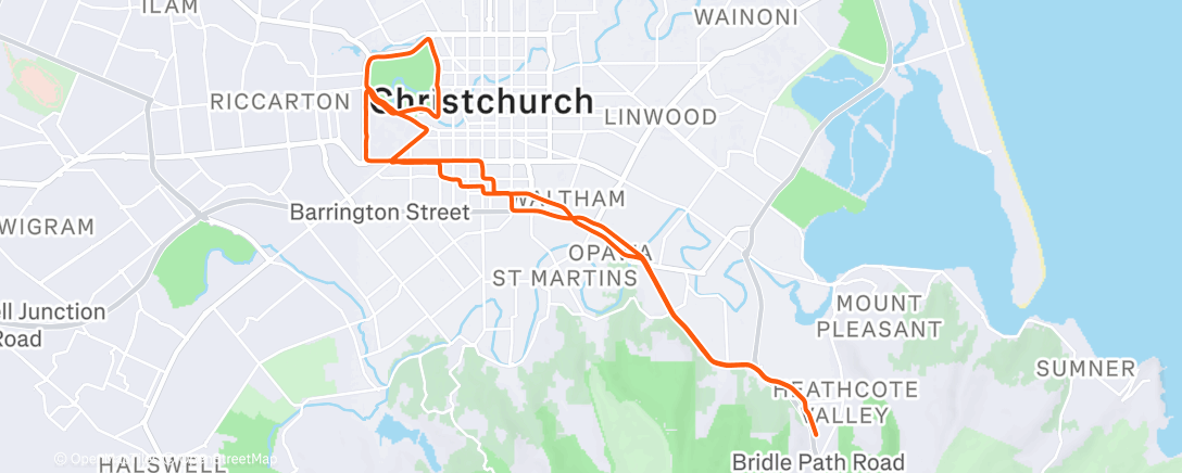 Map of the activity, Evening Mountain Bike Ride