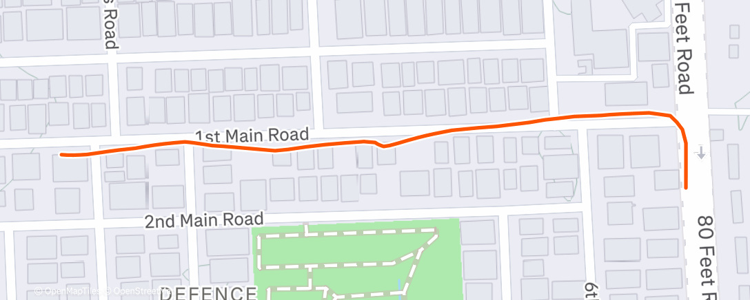 Map of the activity, Evening Run