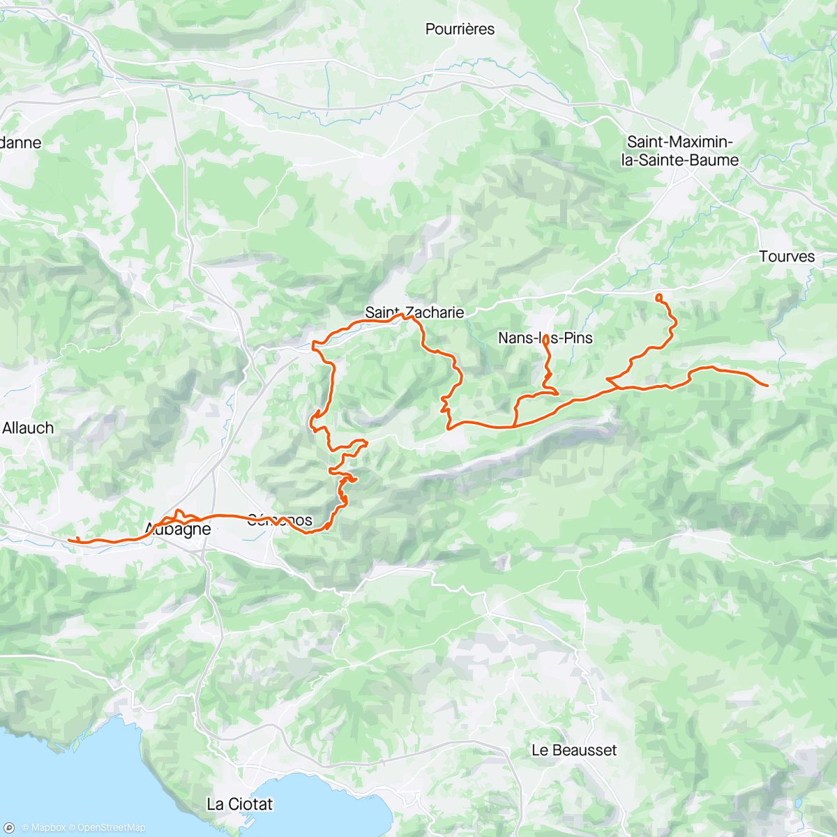 Map of the activity, Les 6 Saintes c était un régal merci
