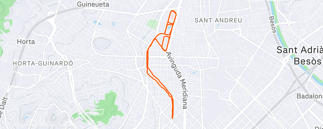 Map of the activity, Carrera por la mañana