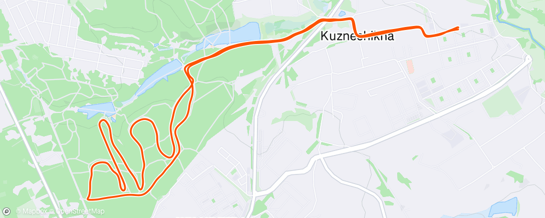 Map of the activity, Дневной забег