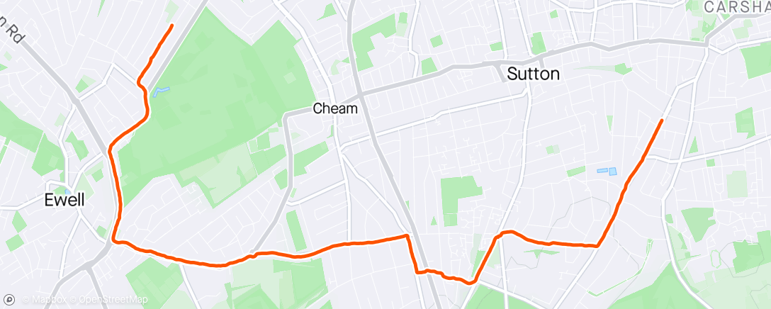 Map of the activity, Sunday’s Run 🤩