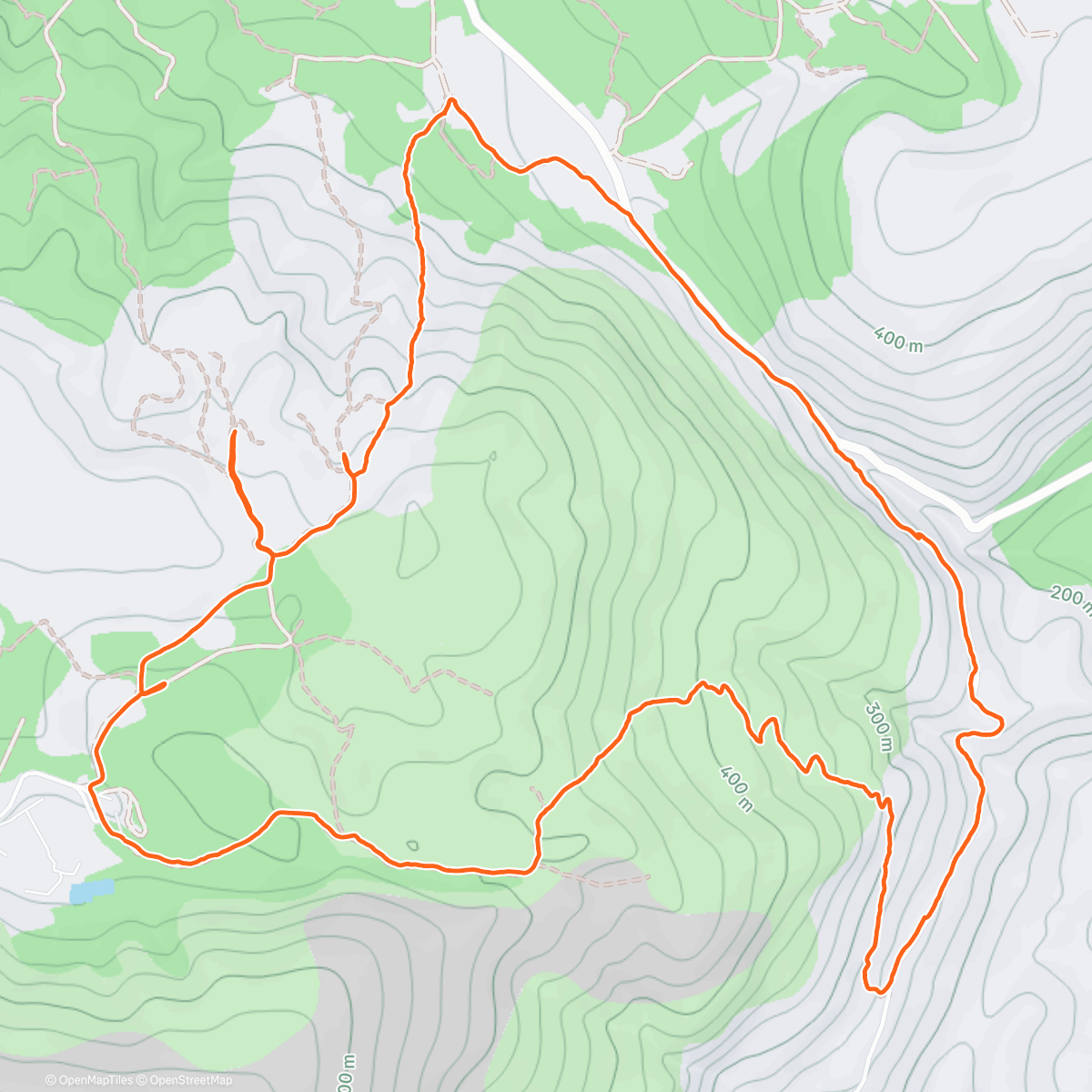 Map of the activity, Lunch Run