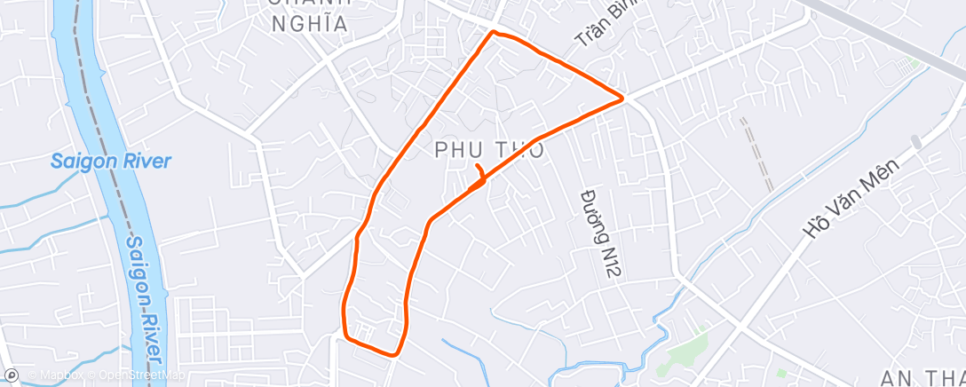 Map of the activity, Morning Run