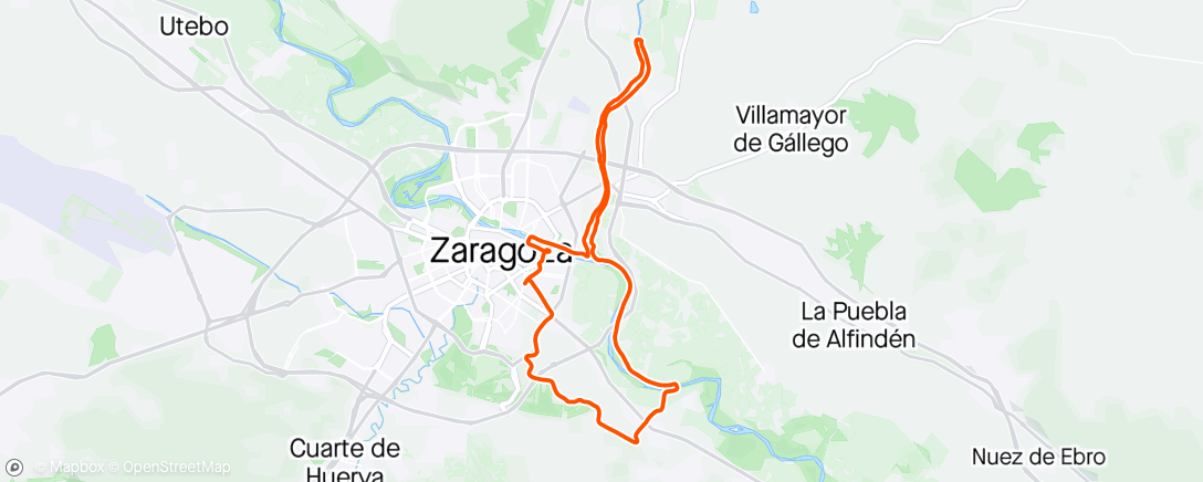 Map of the activity, Riberas del Gallego y Ebro