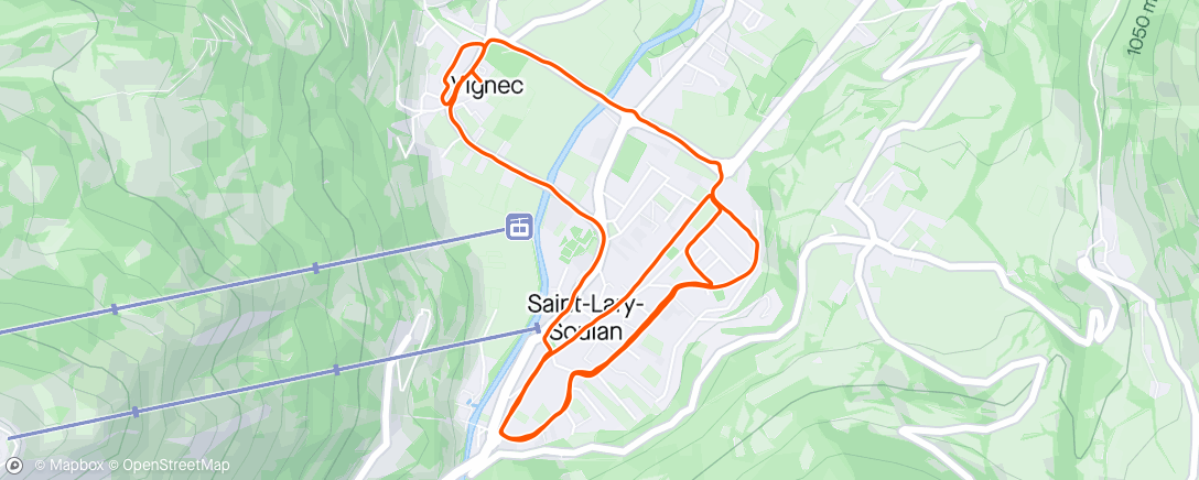 Map of the activity, Course à pied matinale