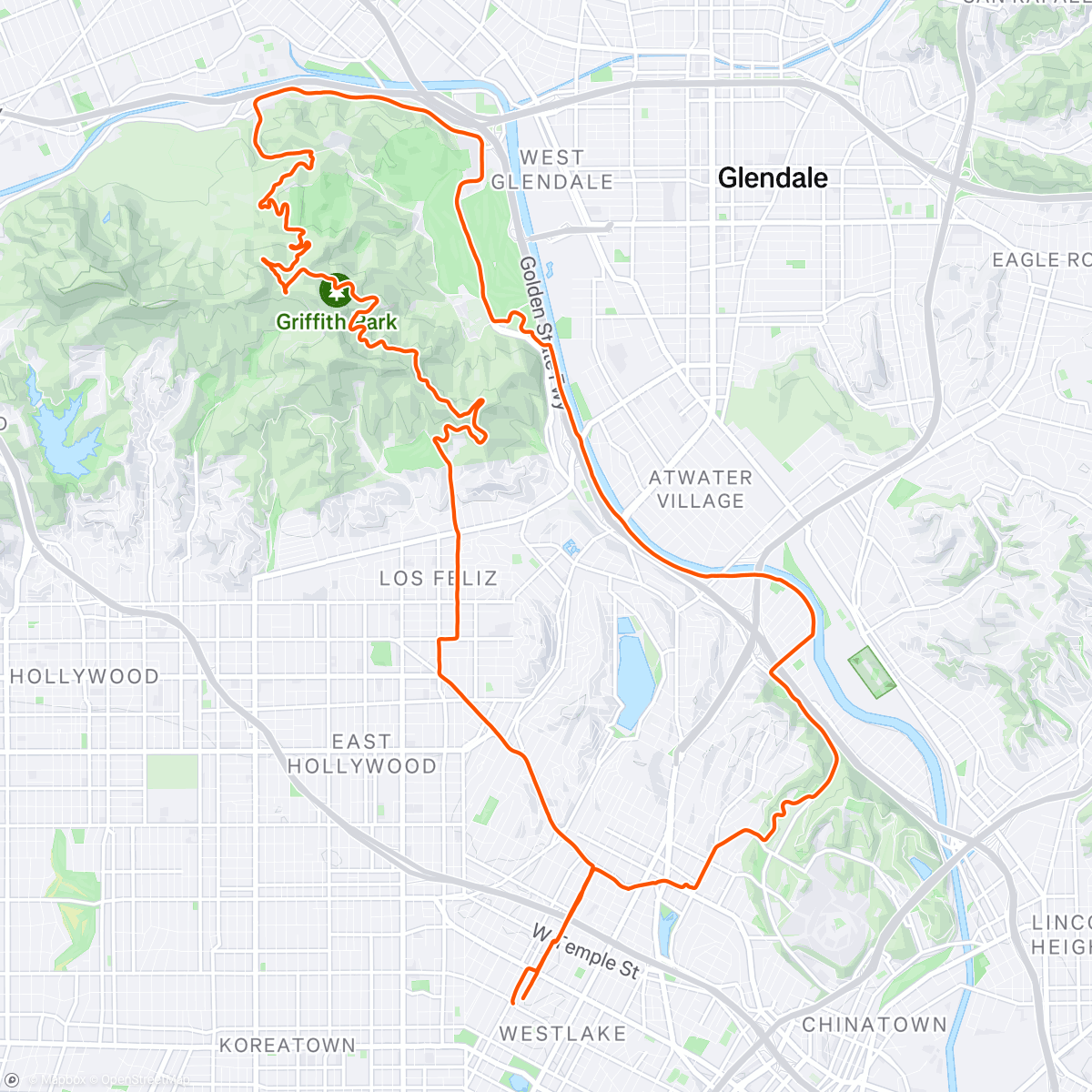 Map of the activity, Griffith with Coulson