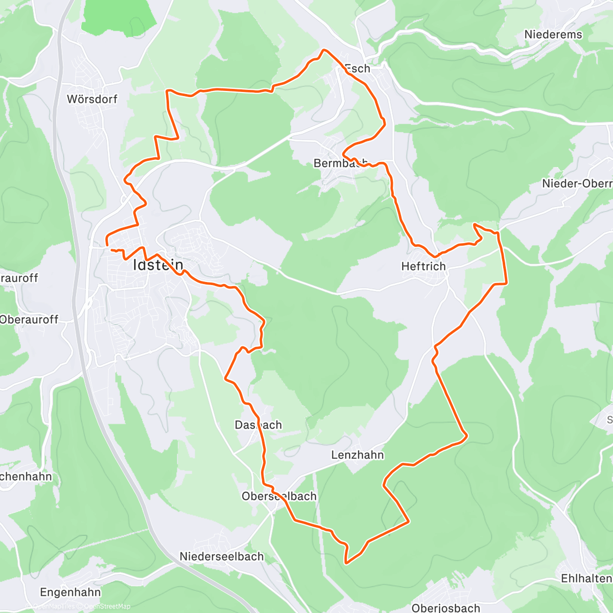 Map of the activity, Zwischen Kinderpunsch und Spekulatius - Taunustaler XMas-Höhenmeterbattle
