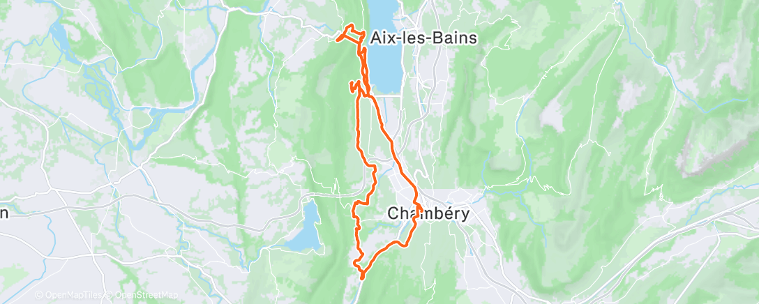 Map of the activity, Cyclisme