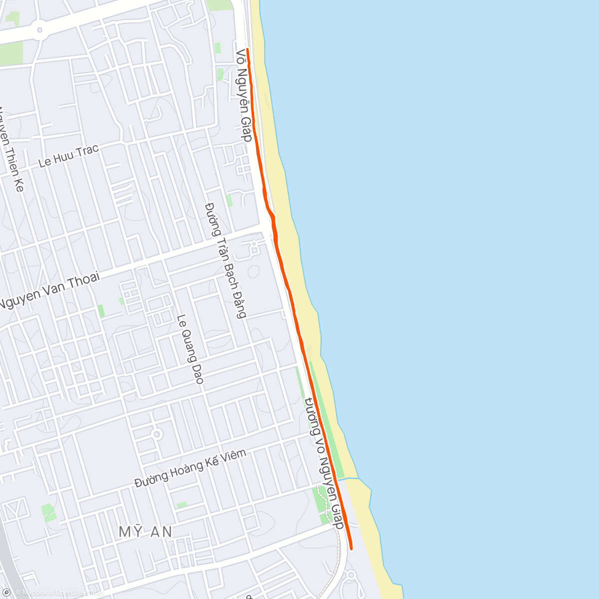 Map of the activity, Morning Run