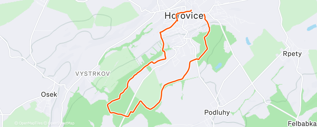 Map of the activity, Morning Walk