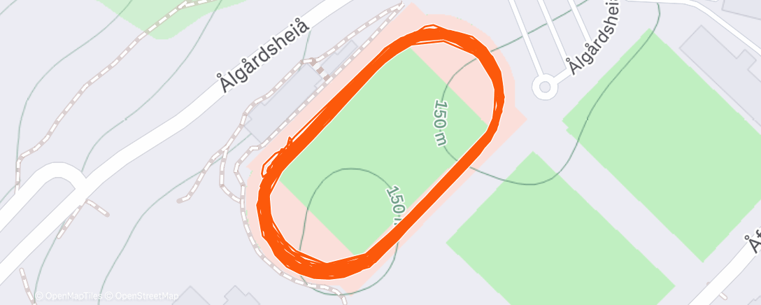 Map of the activity, 4x2000