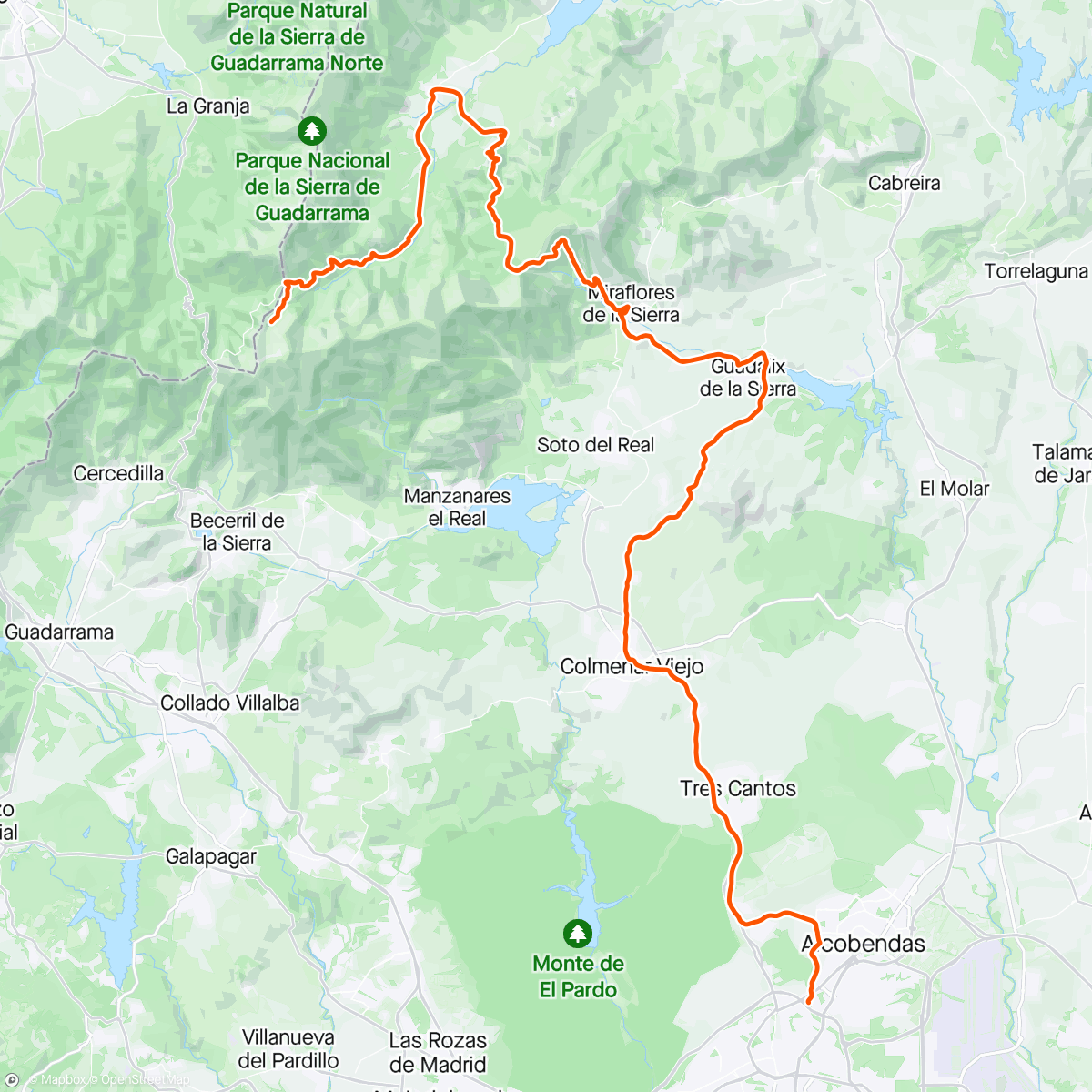 Map of the activity, La Vuelta España etapa 8
