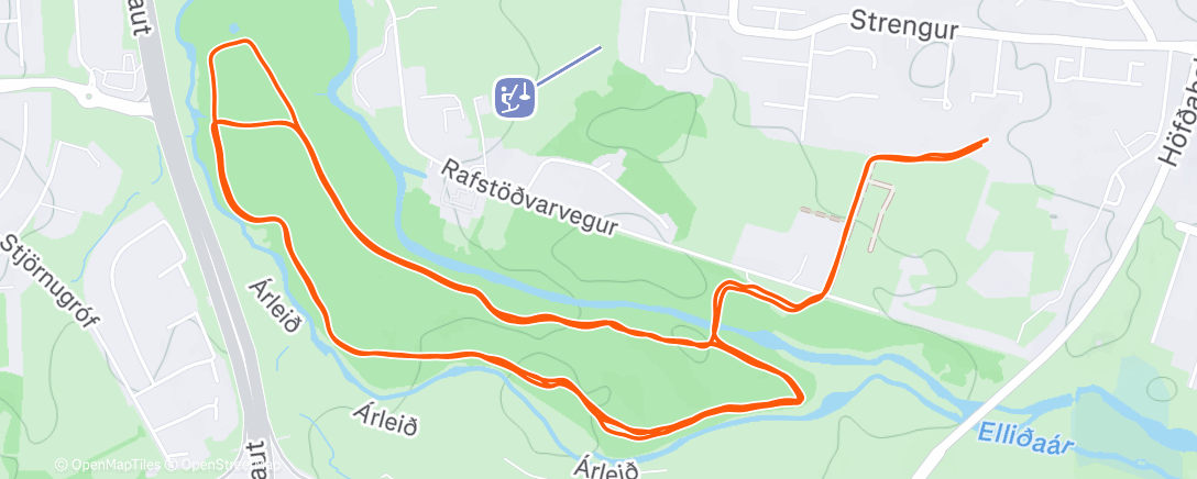 Карта физической активности (Steady hlaup í hólmanum)