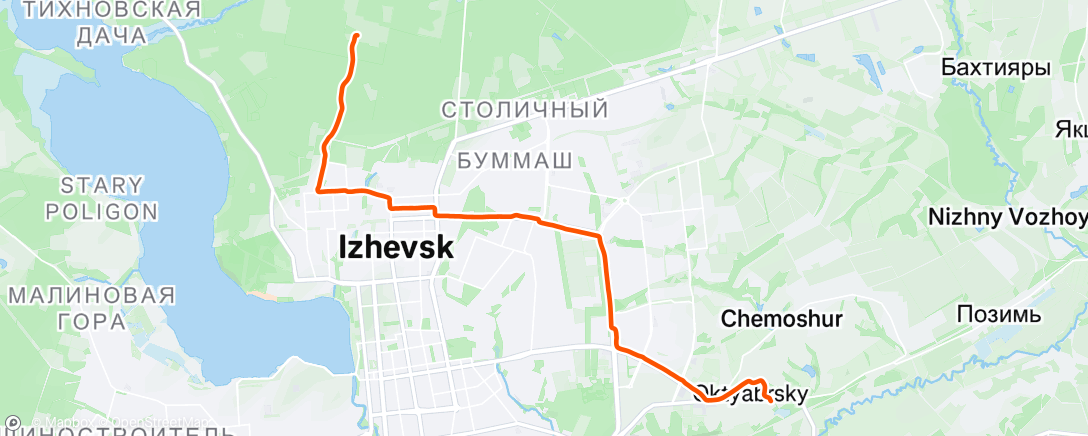 Map of the activity, Afternoon Ride