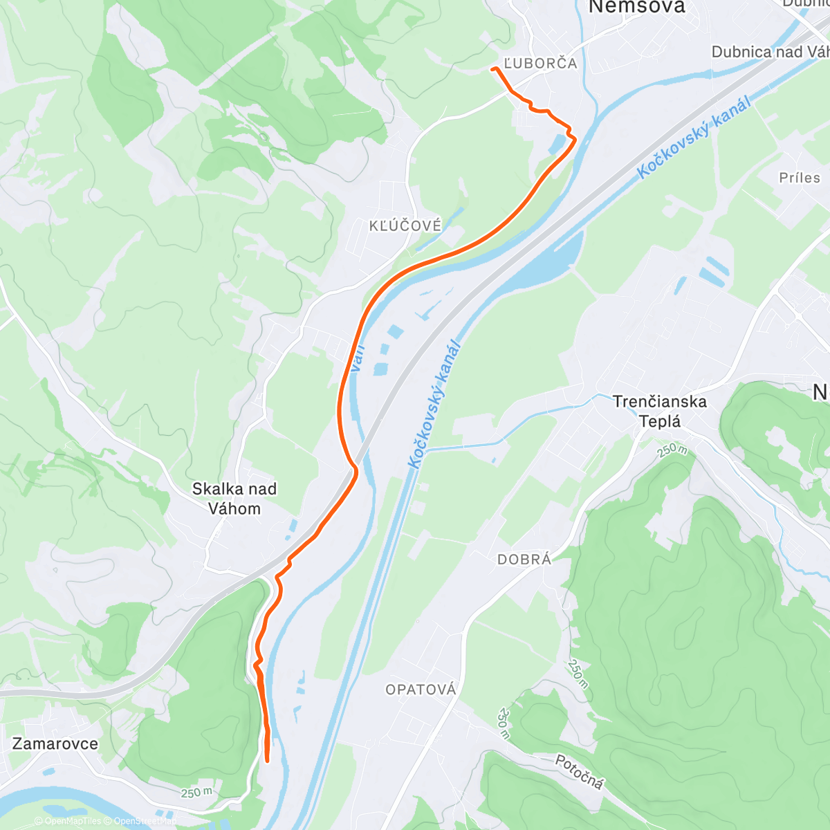 Map of the activity, Morning Trail Run