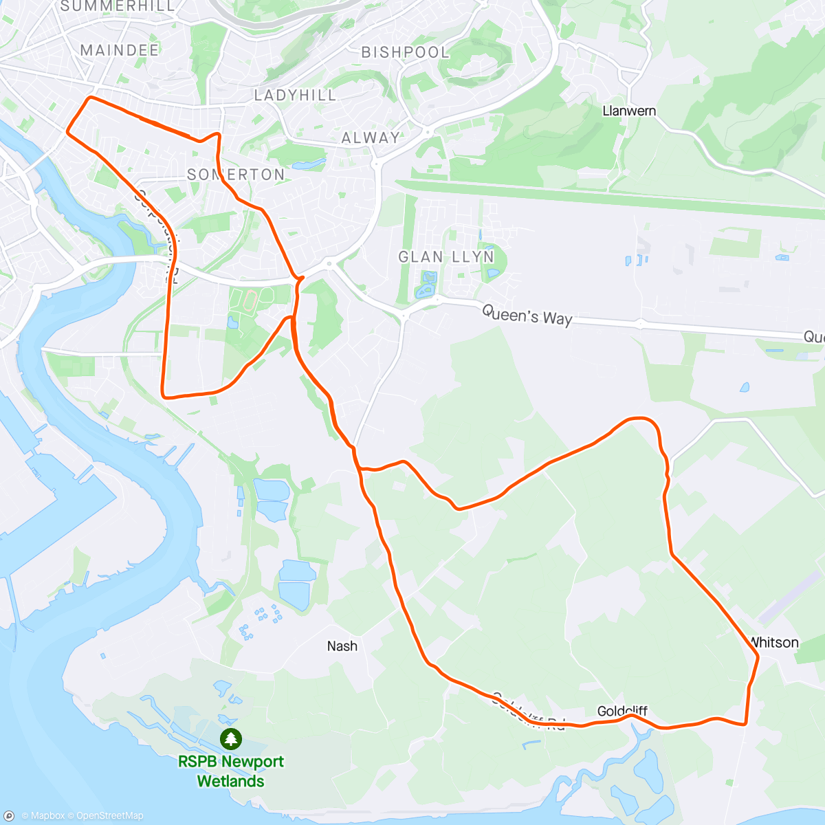 Map of the activity, Morning Run.