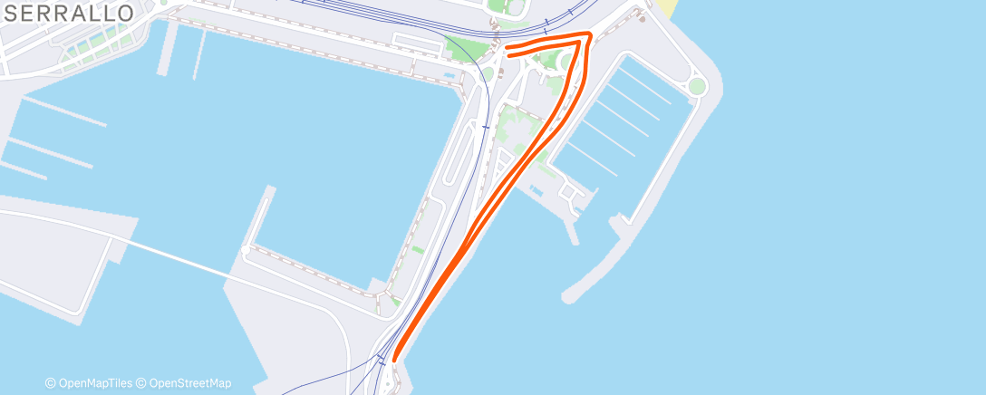 Map of the activity, Carrera de tarde