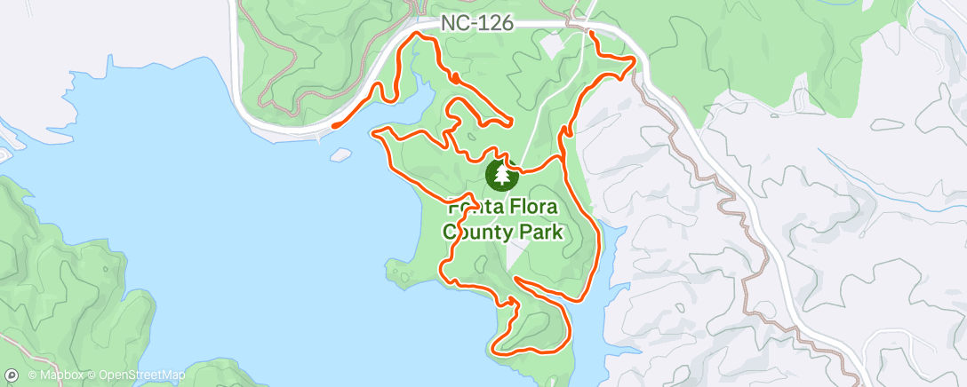 Map of the activity, Afternoon Run