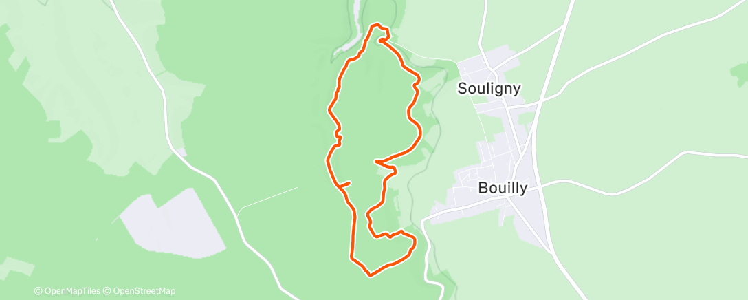 Map of the activity, Trail du réveillon 🎄