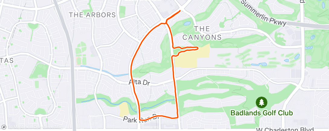 Map of the activity, Morning Run