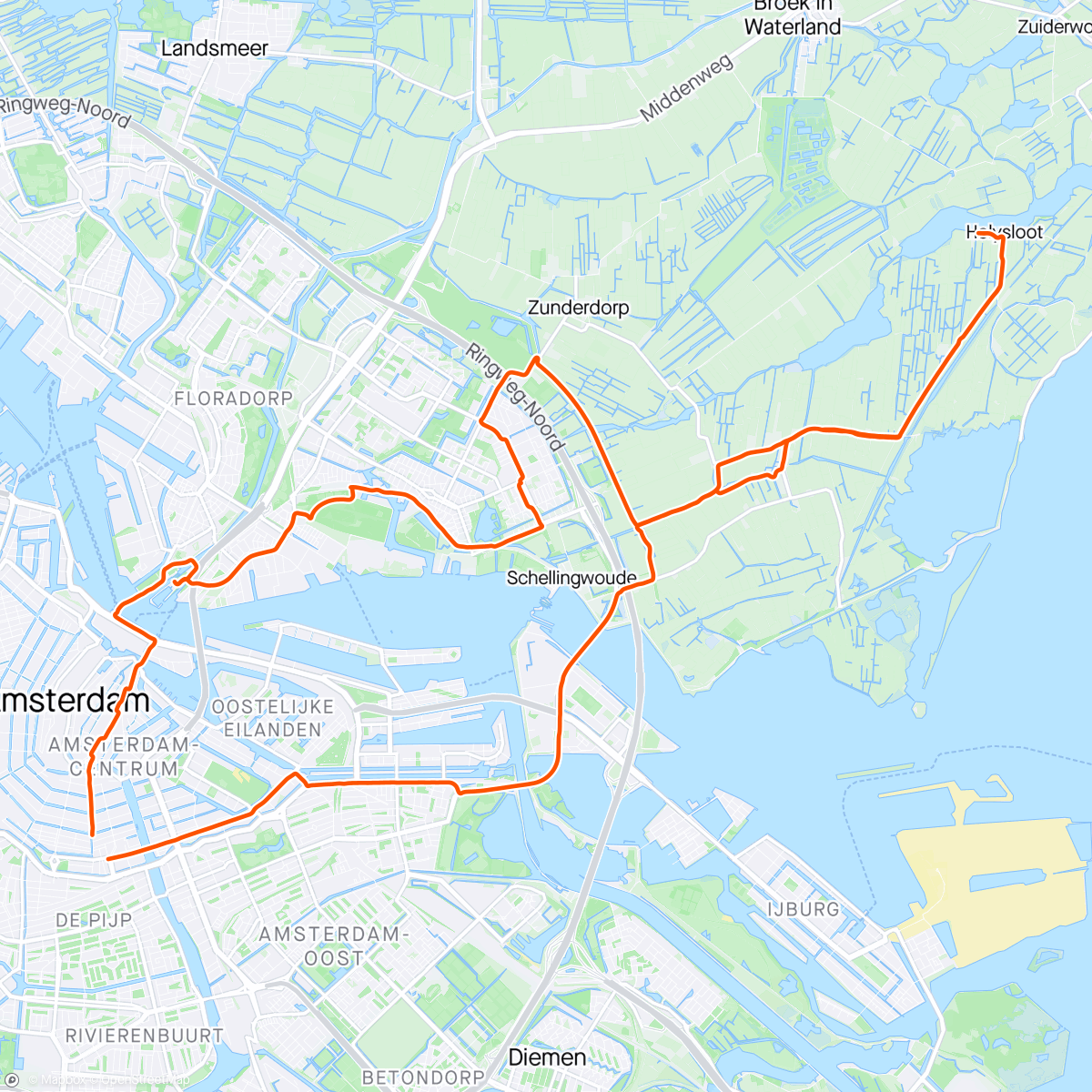 Map of the activity, Afternoon Ride 🦢