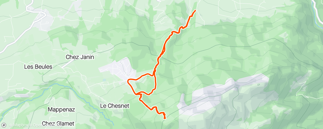 Map of the activity, Run du Dimanche soir
