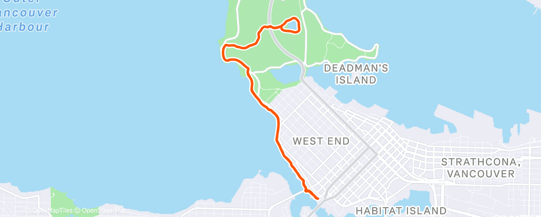 Carte de l'activité Morning Run