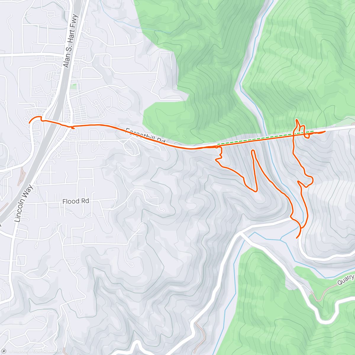 Map of the activity, Auburn/American River