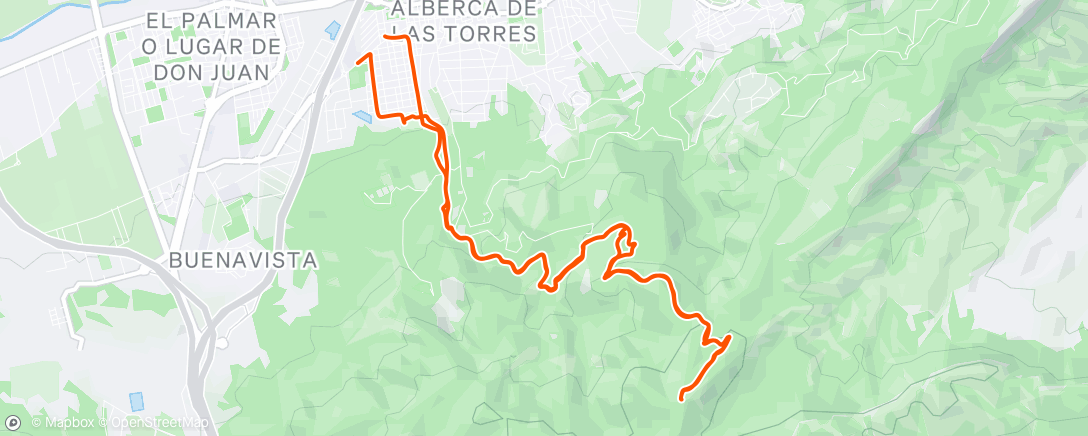 Map of the activity, Bicicleta de montaña matutina