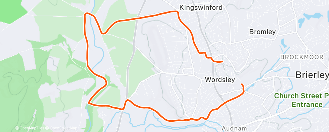 Map of the activity, Morning Run