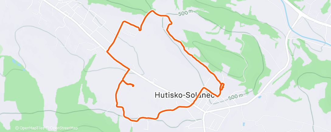 Map of the activity, S taťkou a Míňou štědrodenní Walk na hřbitov 🕯️