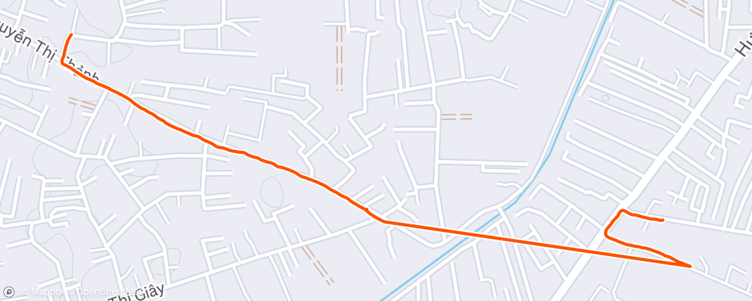 Map of the activity, Afternoon Run