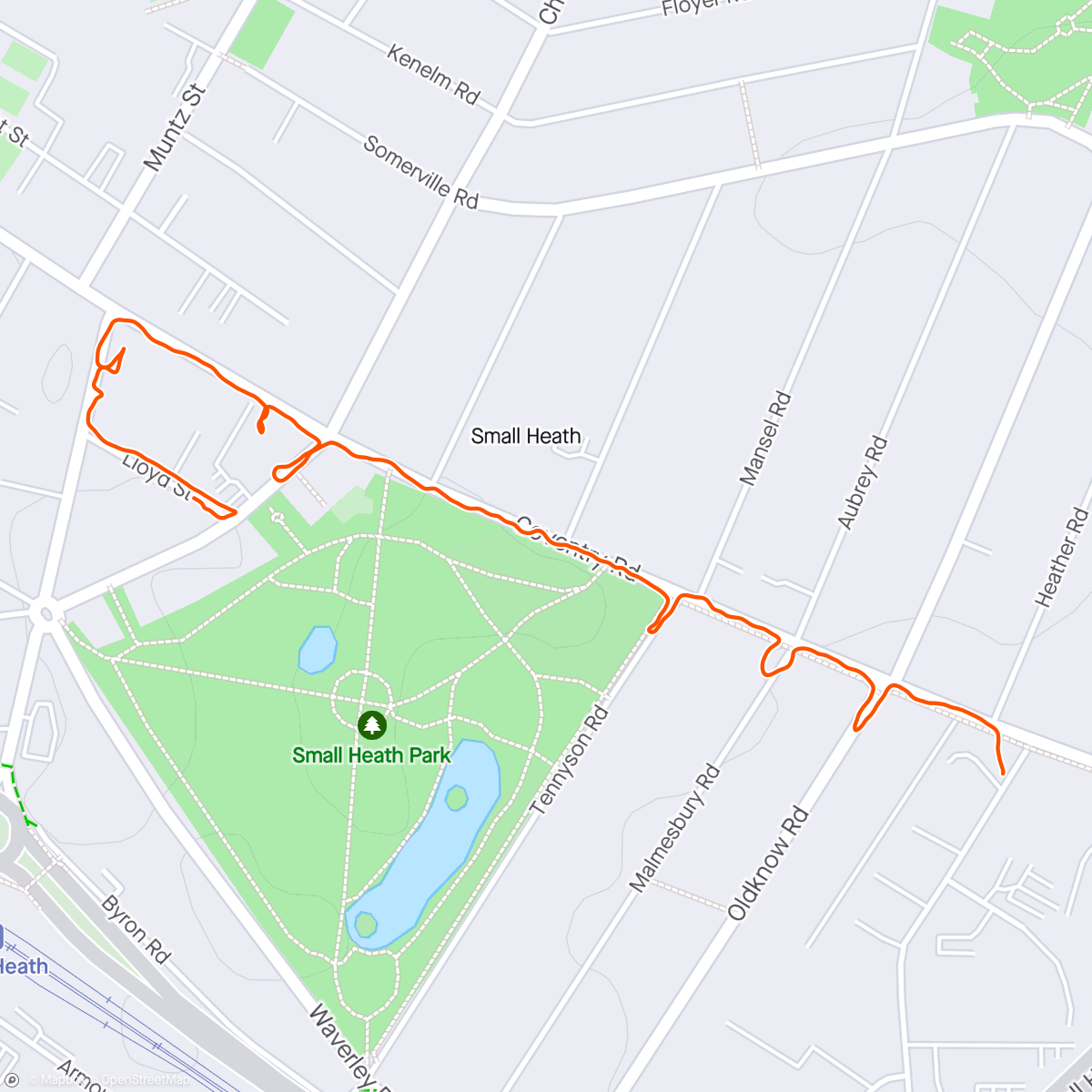 Map of the activity, 2.5K Easy Afternoon Run (Box of Tricks #55 - Madame Electrifie)
