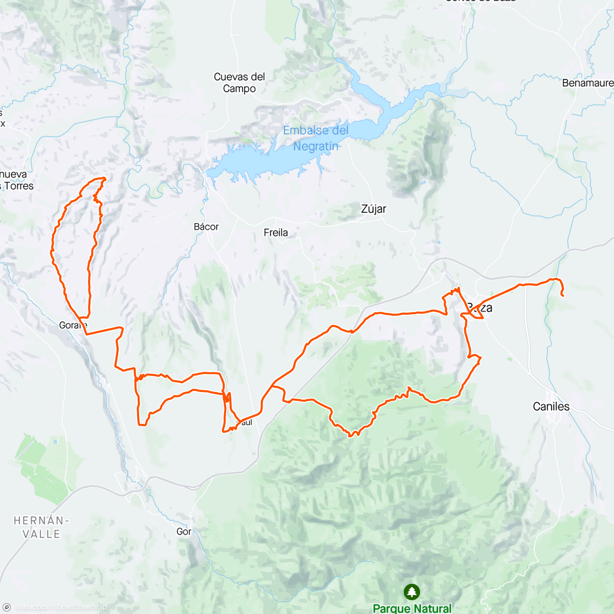 Map of the activity, Partly Recon Utopia Gravel
