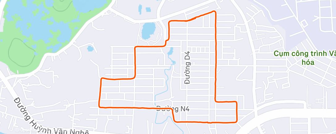 Map of the activity, Morning Run