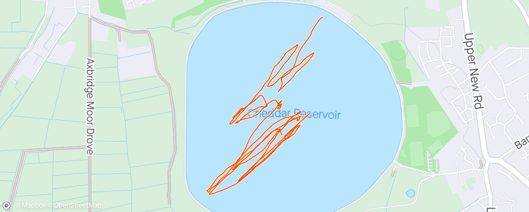 Map of the activity, Evening Windsurfing session