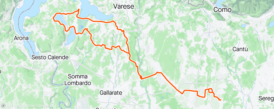 Карта физической активности (Giro nel Varesotto)
