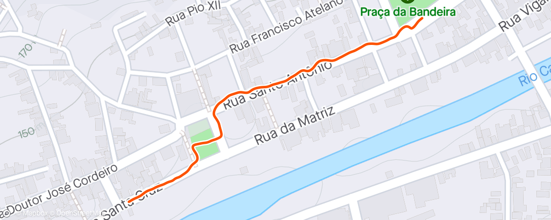 Carte de l'activité Caminhada vespertina