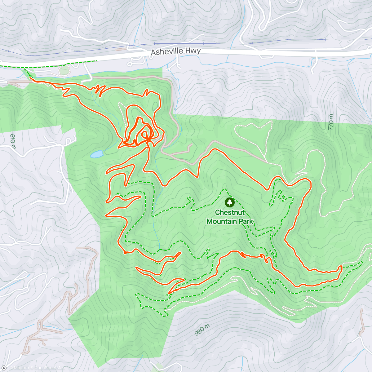 Map of the activity, #1 Berm Park / Chestnut Mtn