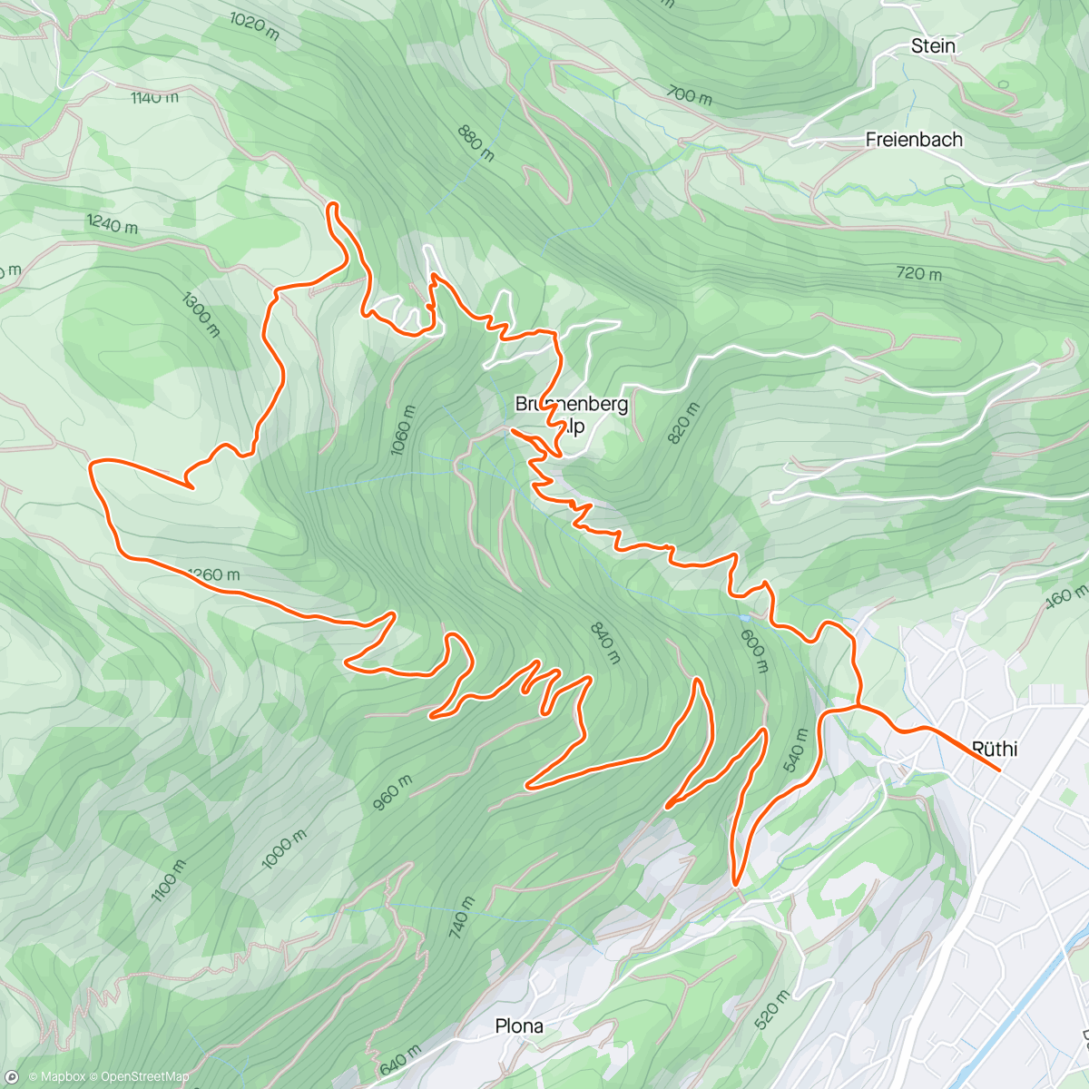 Map of the activity, Dag 2 naar de top van de Alpkamm