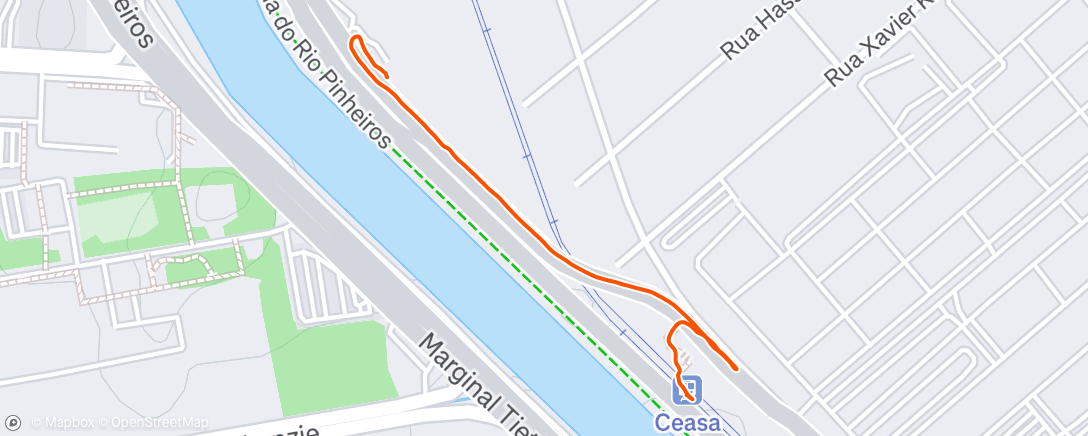 Map of the activity, Morning Walk