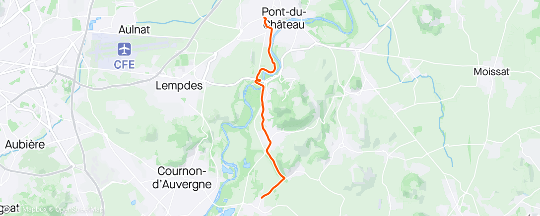 Mappa dell'attività Sortie vélo le matin