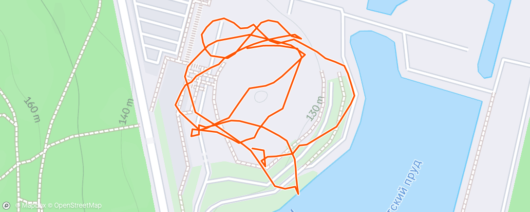 Map of the activity, Nike Run Club: вторник - утренняя пробежка