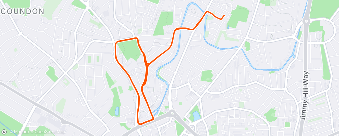 Map of the activity, Morning Run