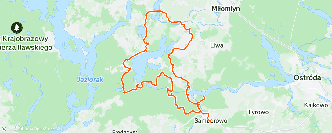 Map of the activity, Mazurskie Tropy 2025